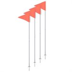 4 Two-Piece Corner Flags with Ground Spikes