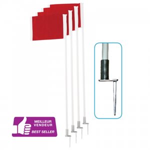 4 PVC corner flags