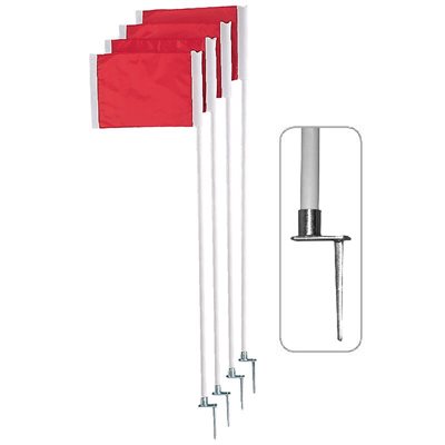 4 corner flags, spike base