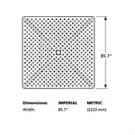 46” Round Picnic Table with Steel Shade Roof