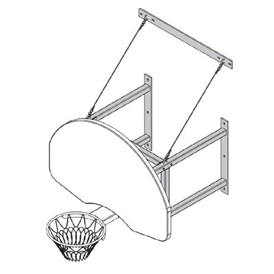 Wall-Mounted Structure for Steel Backboard, 3'