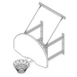 Wall-Mounted Structure for Steel Backboard, 3'
