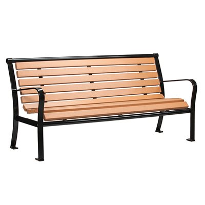 Banc de parc Superior avec dossier, 6'