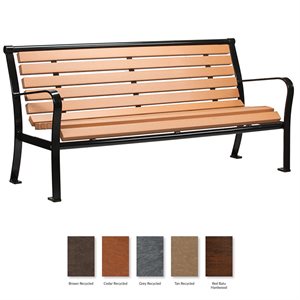 Banc de parc Superior avec dossier, 6'