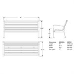 Superior Park Bench with Back, 6'