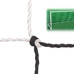Paire de filets de soccer 8'x24'x4'x10', 3 mm, blancs et noirs