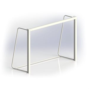 Pair of Steel Soccer Goals, 6'6"x18'x24"x50", 1-½"
