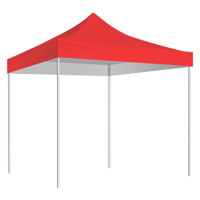 Folding Shelter with Slip-Over Bag 10'x10', Red