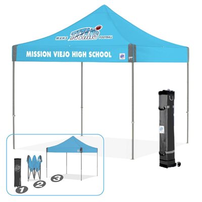 Folding Shelter with Slip-Over Bag 10'x10', White