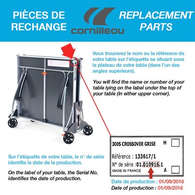 Table de tennis de table d'extérieure SPORT 500X, noire