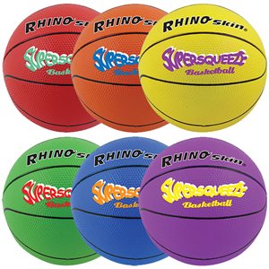 Set of 6 Rhino Skin Super Squeeze Foam Basketball