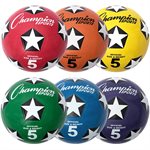 6 Champion Rubber Soccer Balls