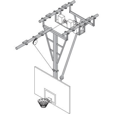 Structure pliante électrique au plafond, 20'-28'