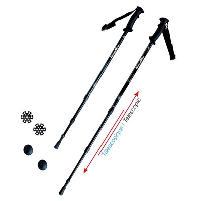 Paire de bâtons SNOWTREK télescopiques en aluminium