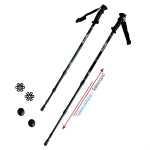 Paire de bâtons SNOWTREK télescopiques en aluminium
