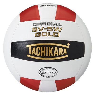Ballon de volleyball Tachikara SV-5W Gold, rouge / blanc / noir