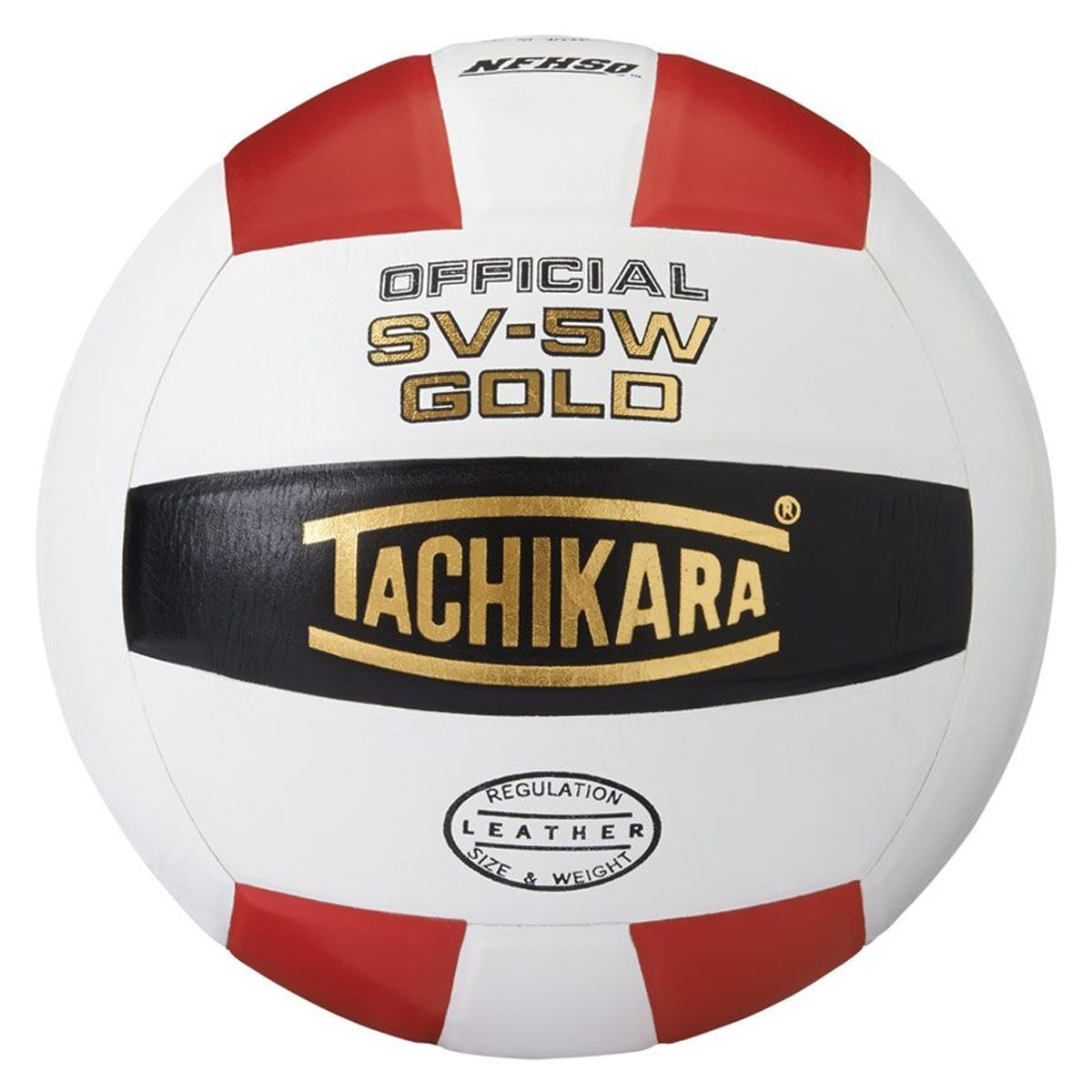 Tachikara SV-5W Gold Volleyball, Red / White / Black