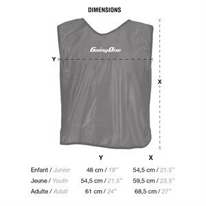 15 mesh pinnies #1-15, blue