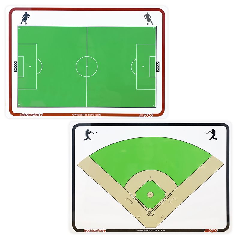 Tableau de remplacement TOPO, soccer et baseball, 10" x 14,5"