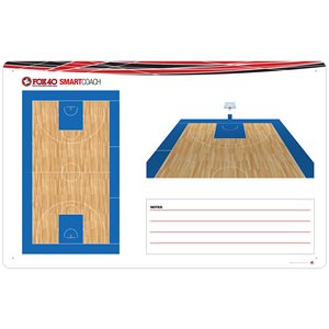 Smartcoach Coaching Board, Basketball, 50"x32"