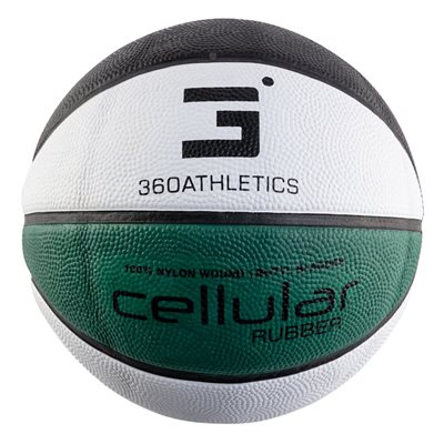 Ballon de basketball en composite Cellular™ 360, noir / blanc / vert