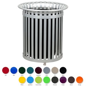 Poubelle en aluminium, cap. 34 gal