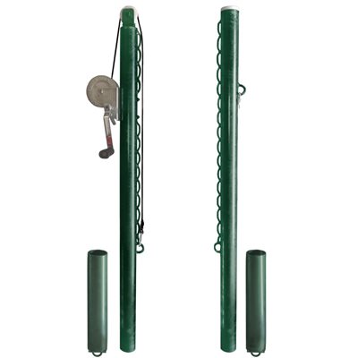 Pair of Outdoor Tennis Posts W / Anchors