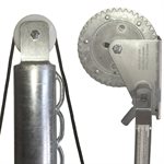 Poteaux de tennis galvanisés, avec ancrages