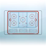 Tableau d'enseignement auto-collant de hockey, 32"x24"