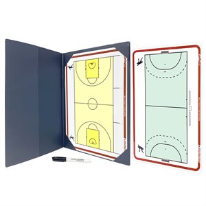TOPO Sport tactic boards 2-way folder / INT. BASKETBALL and HANDBALL, 10" x 14½"