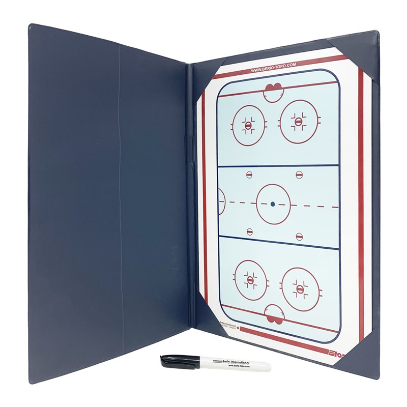 Tableau d'enseignement TOPO Cartable 2 volets / HOCKEY, 10" x 14½"