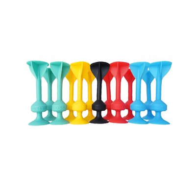 Ensemble familial Tossit, vert / jaune / rouge / bleu