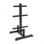 Support combiné pour barres et plaques olympiques