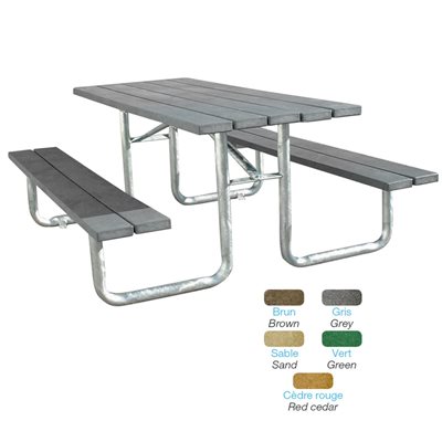 Galvanized Steel and Plastic Picnic Table