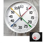4-Hand Wall Pace Clock