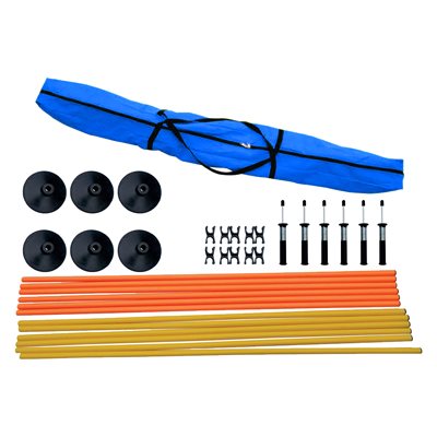 Ens. de poteaux et bases, sac de transport