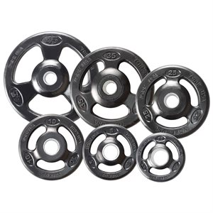 Rubber Encased Steel Tri-Grip Olympic Plate