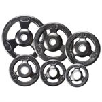 Rubber Encased Steel Tri-Grip Olympic Plate