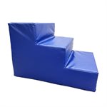 3-Step Stairs, Foam & Vinyl, 21"x24"x32", Blue