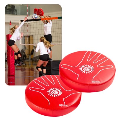 Paire de bloqueurs d'attaques de volleyball ronds en PVC