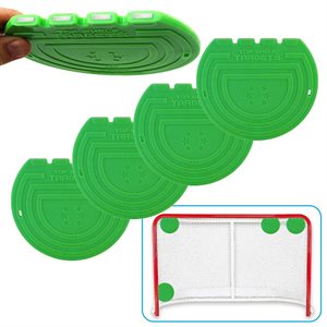 4 Magnetic Targets for Hockey Goal, 6", Green