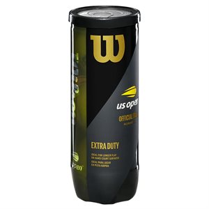 3 Wilson Us Open Tennis Balls, Extra Duty