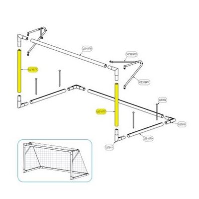 Poteau avant pour but de soccer 2B3002 de Kwikgoal