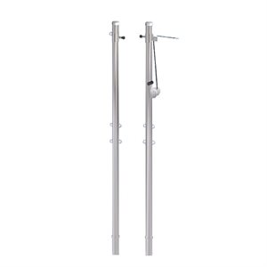 Steel Volleyball Posts, 3-½", 1 Winch, Adjustable, Pair
