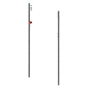 Pair of Galvanized Posts, 4 Pulleys, 2-3 / 8"