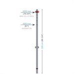 Mini Volleyball and Badminton Post, 1-7 / 8", Unit, 2m