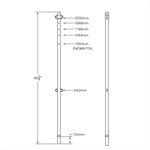 Mini Volleyball and Badminton Post, 1-7 / 8", Unit, 2m