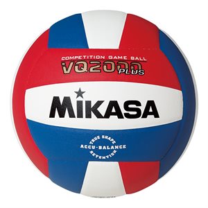 Mikasa VQ2000 Series Composite Volleyball, Red / Royal Blue / White