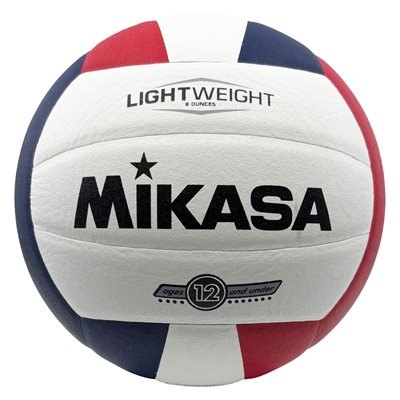 Ballon de volleyball d'entraînement ultra-léger Mikasa, bleu / blanc / rouge