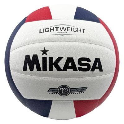 Mikasa Starter Ultra-Light Training Volleyball, Blue / White / Red Edition